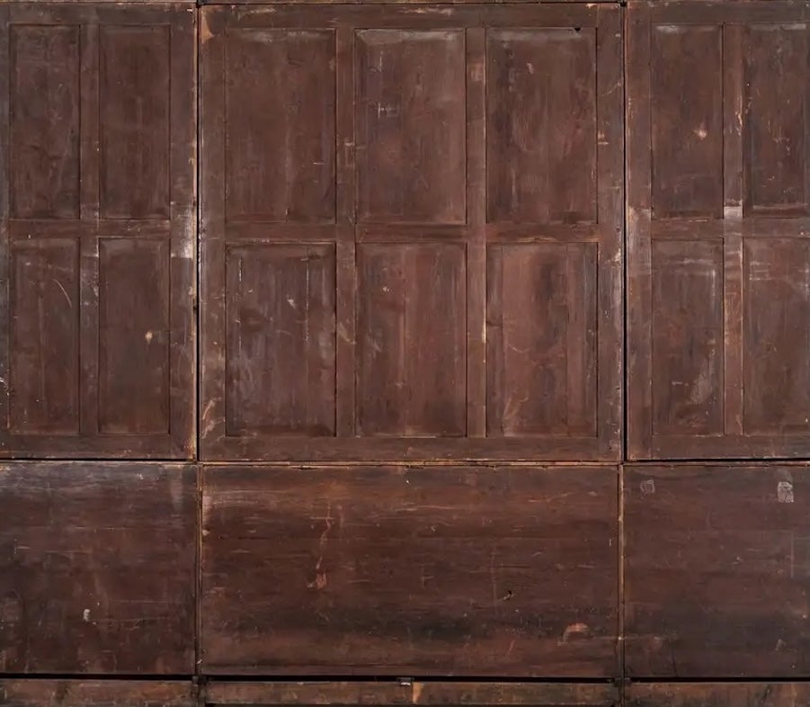 Monumental English George III Breakfront Library Bookcase — detail 5