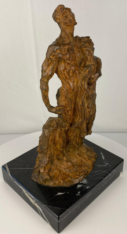 Modern Brutalist Bronze Figurative Sculpture by Mercè Riba — detail 13