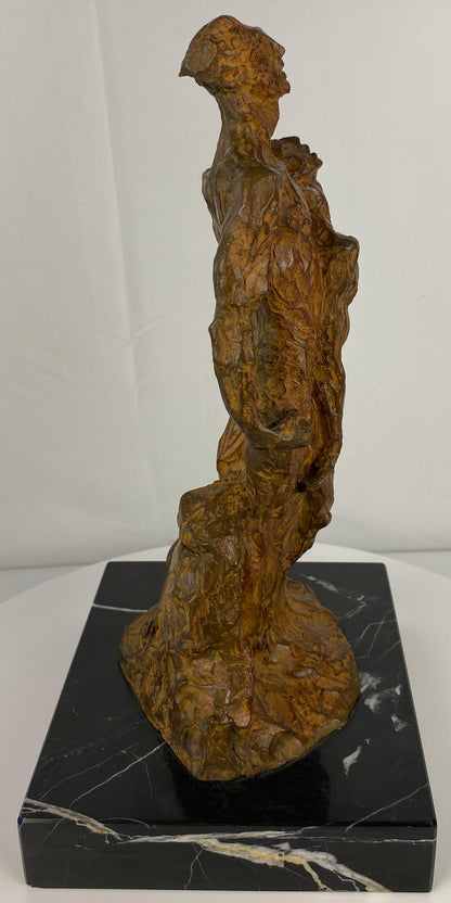 Modern Brutalist Bronze Figurative Sculpture by Mercè Riba — detail 14