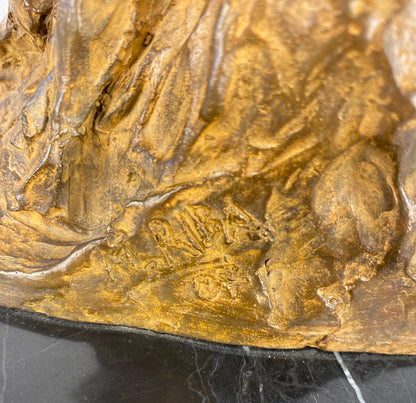 Modern Brutalist Bronze Figurative Sculpture by Mercè Riba — detail 3