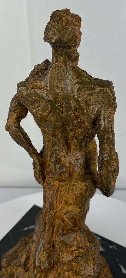 Modern Brutalist Bronze Figurative Sculpture by Mercè Riba — detail 4