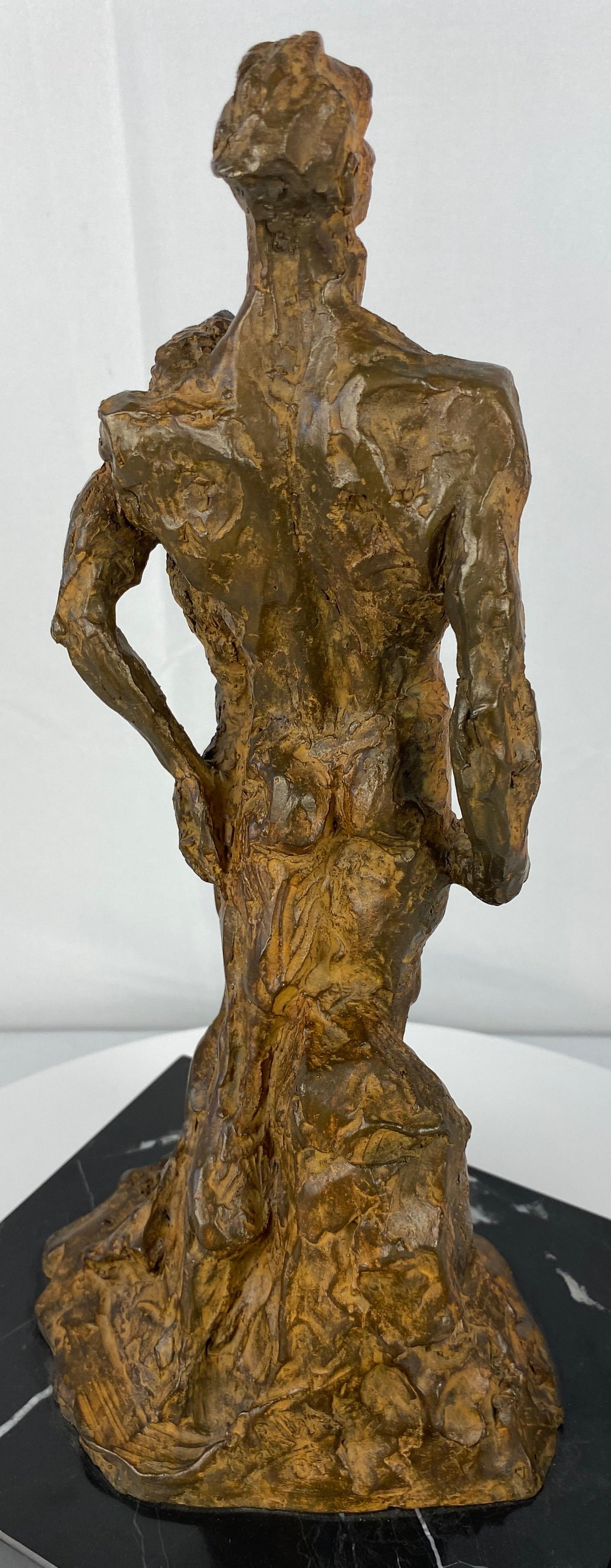 Modern Brutalist Bronze Figurative Sculpture by Mercè Riba — detail 5