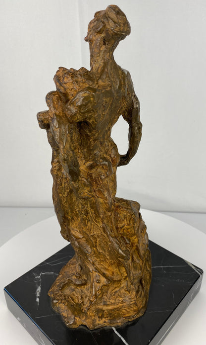 Modern Brutalist Bronze Figurative Sculpture by Mercè Riba — detail 7