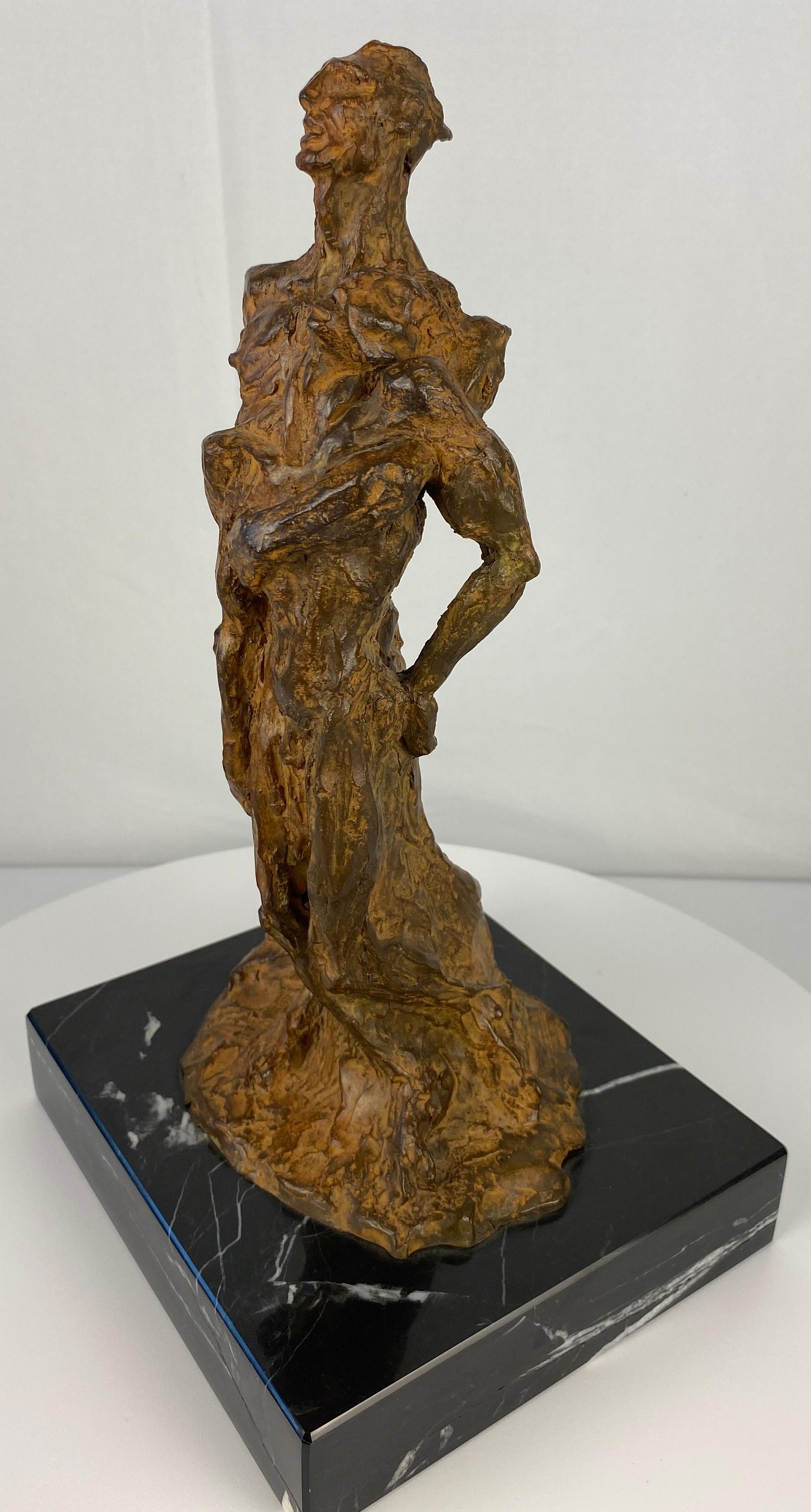 Modern Brutalist Bronze Figurative Sculpture by Mercè Riba — detail 9
