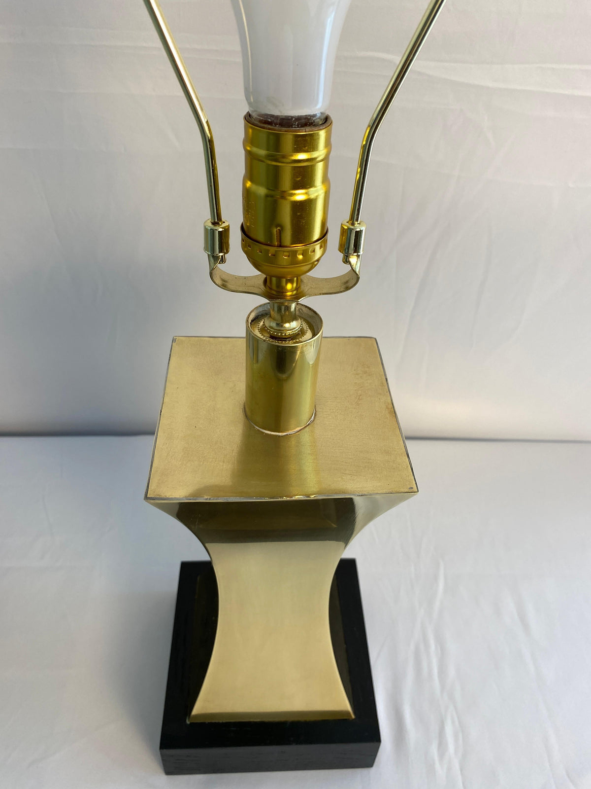 Pair of 20th Century Brass Table Lamps Maria Pergay Style with Custom Shades — detail 7