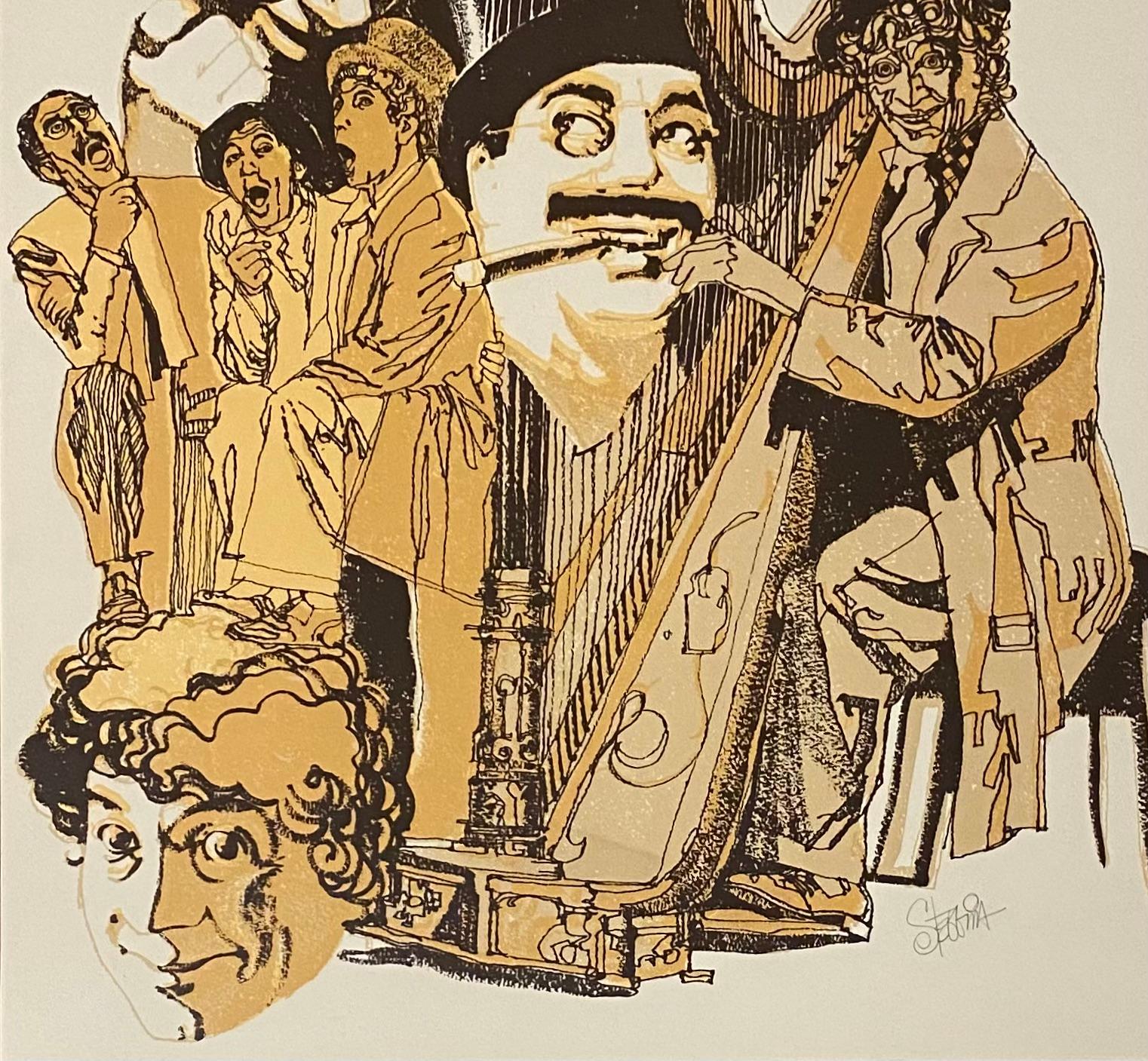 Groucho Marx and the Marx Brothers Framed Print Signed — detail 5