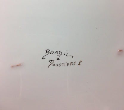 Masonic Ceremonial Hand-Painted Plate Signed Moustiers — detail 4