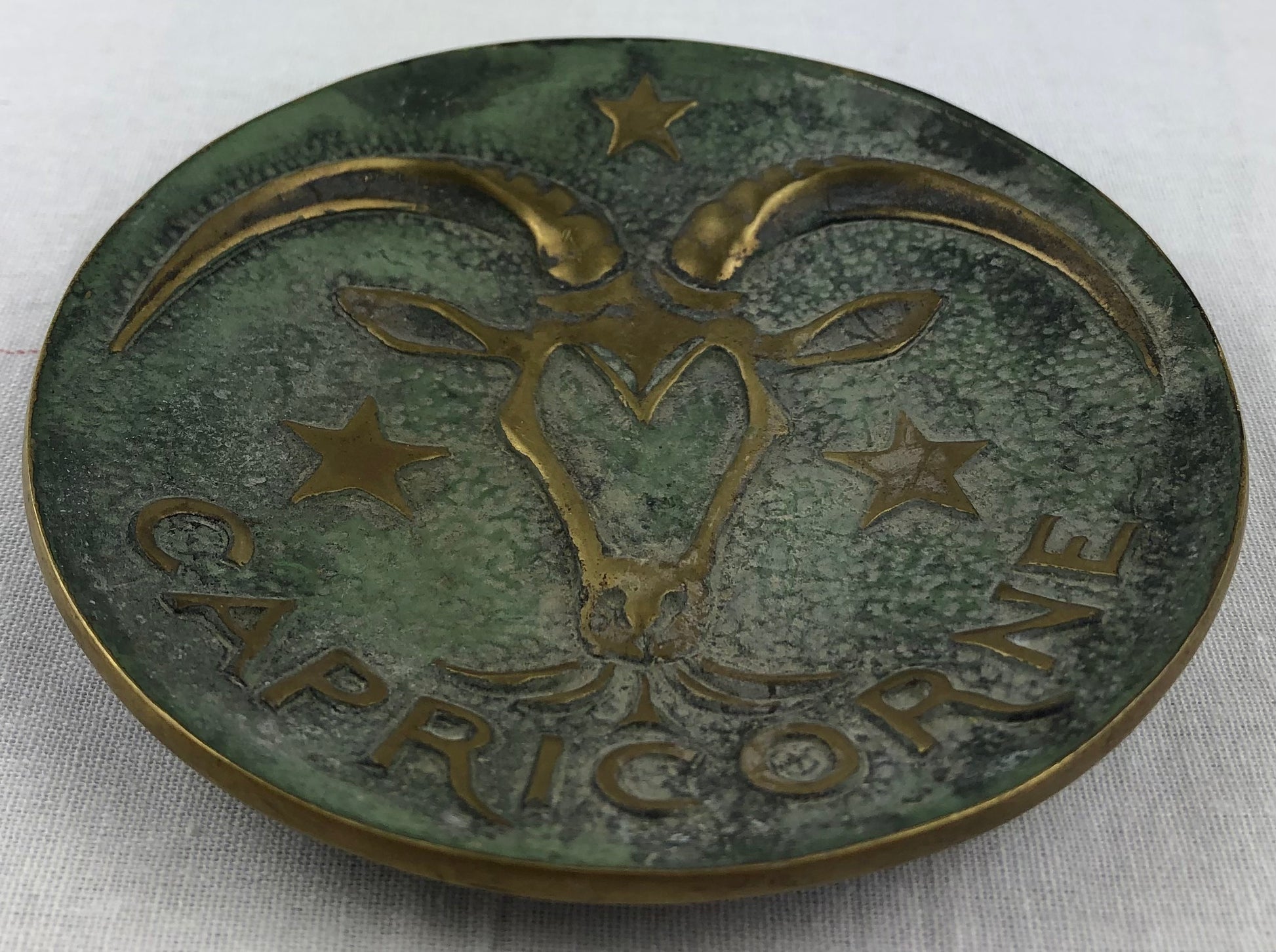 Max Le Verrier Bronze Key Holder Vide Poche, Capricorn Zodiac — detail 2