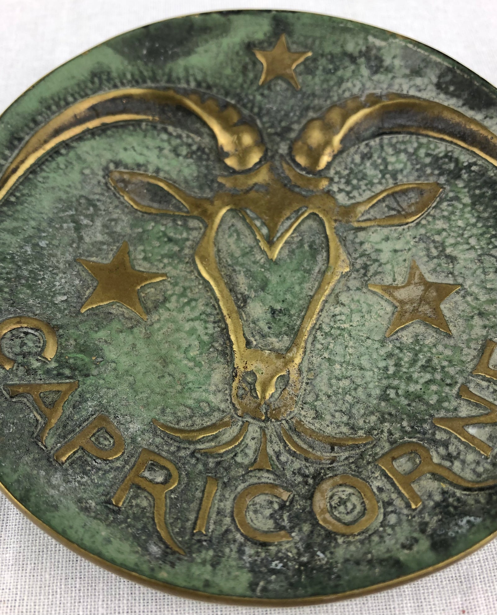 Max Le Verrier Bronze Key Holder Vide Poche, Capricorn Zodiac — detail 4