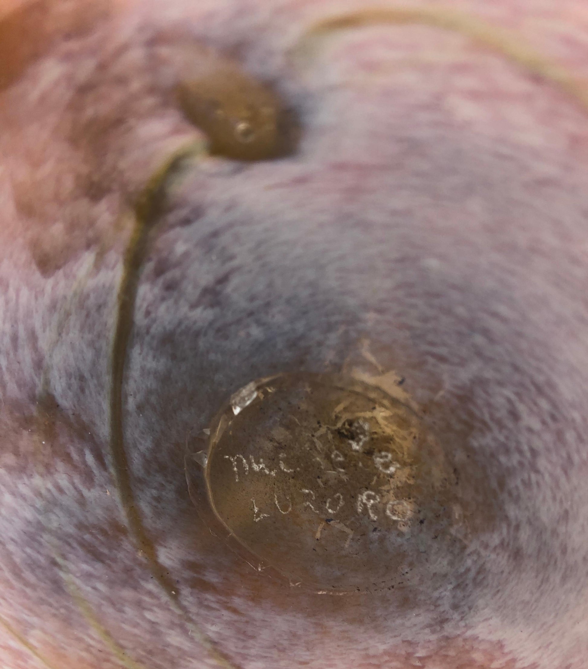 Biot Pottery Jean-Claude Novaro Style Art Glass Stem Vase by Michele Luzoro — detail 3