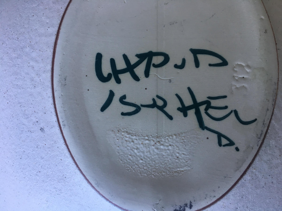 Midcentury Studio Pottery Bowl or Vide Poche, Signed — detail 6