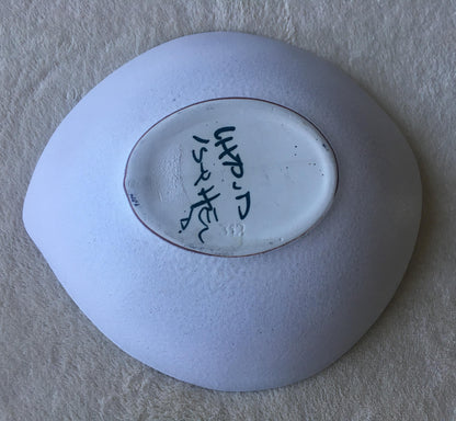 Midcentury Studio Pottery Bowl or Vide Poche, Signed — detail 7