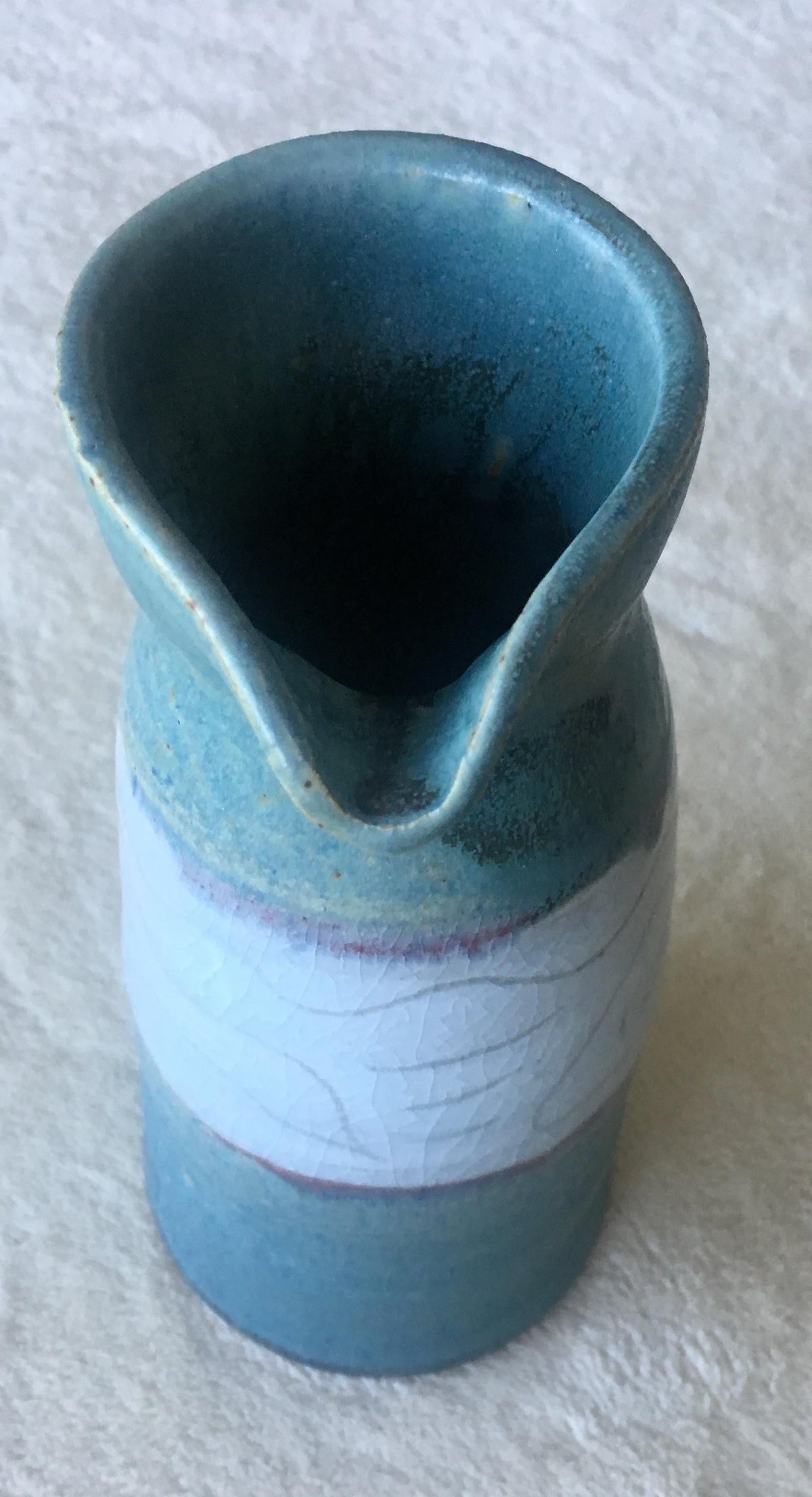 American Midcentury Studio Pottery Vase, Signed — detail 3