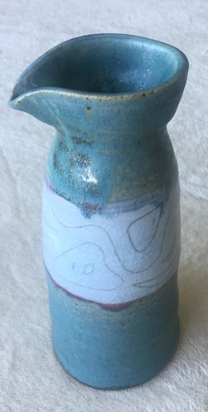 American Midcentury Studio Pottery Vase, Signed — detail 2