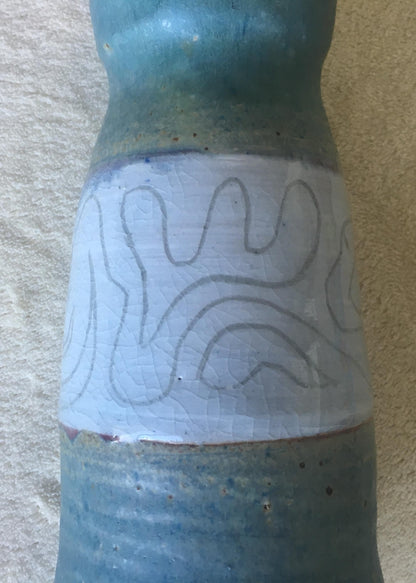 American Midcentury Studio Pottery Vase, Signed — detail 9