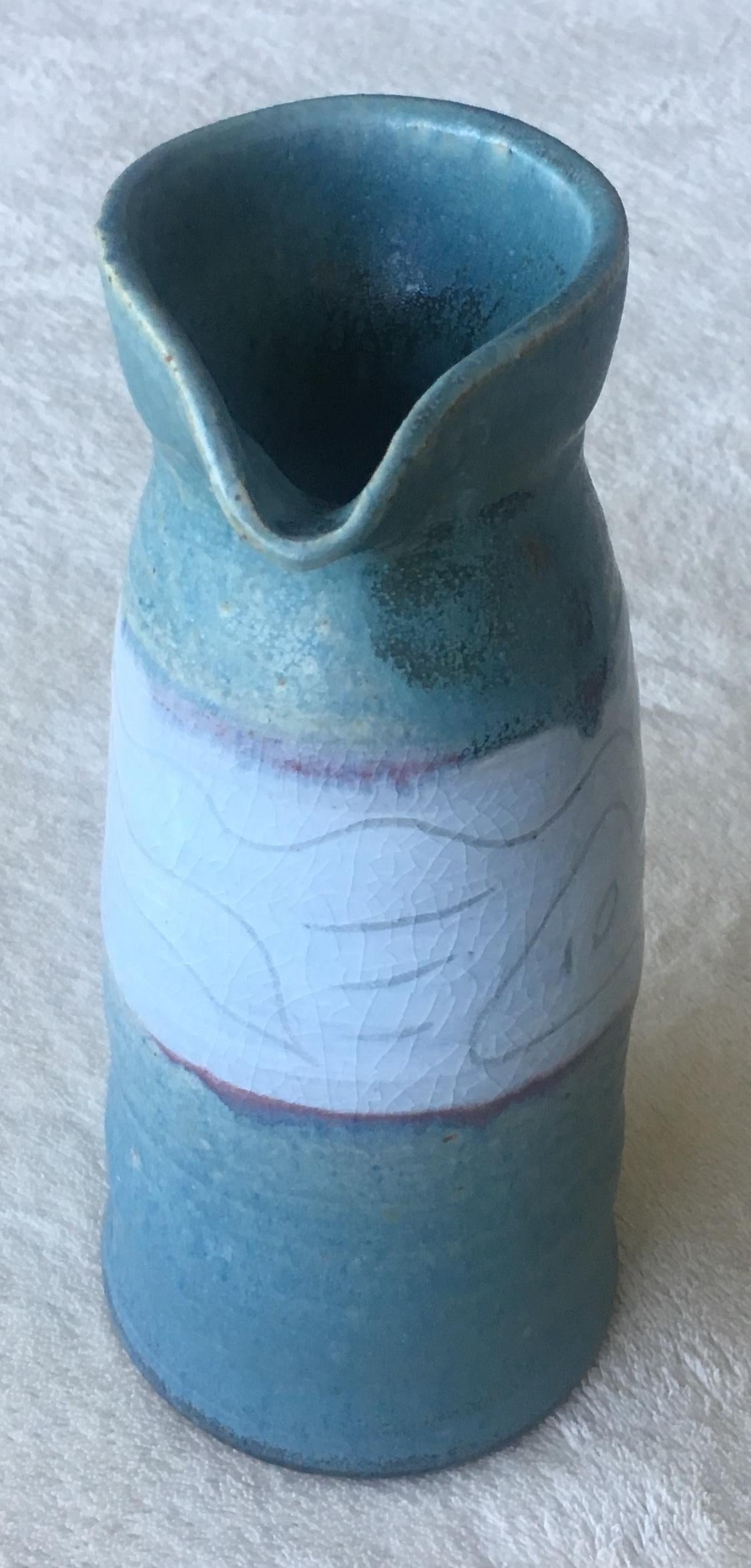 American Midcentury Studio Pottery Vase, Signed — detail 5