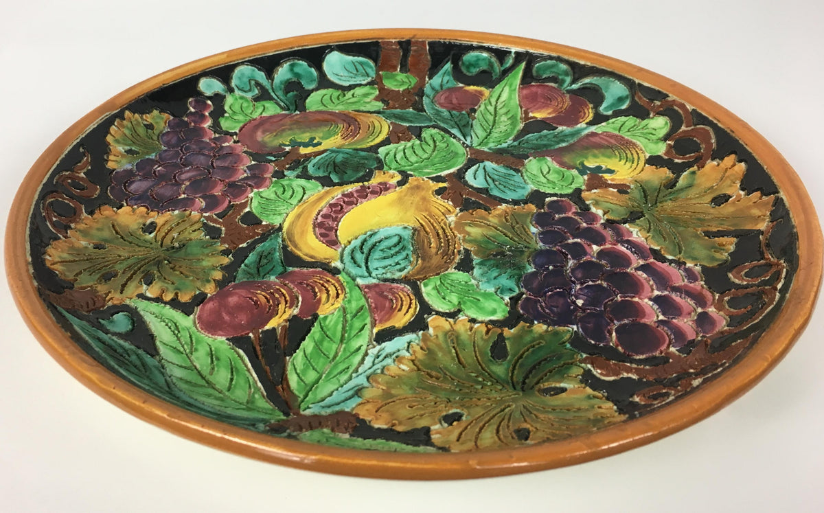 Large Ceramic Decorative Plate by Ceramics of Monaco — detail 2