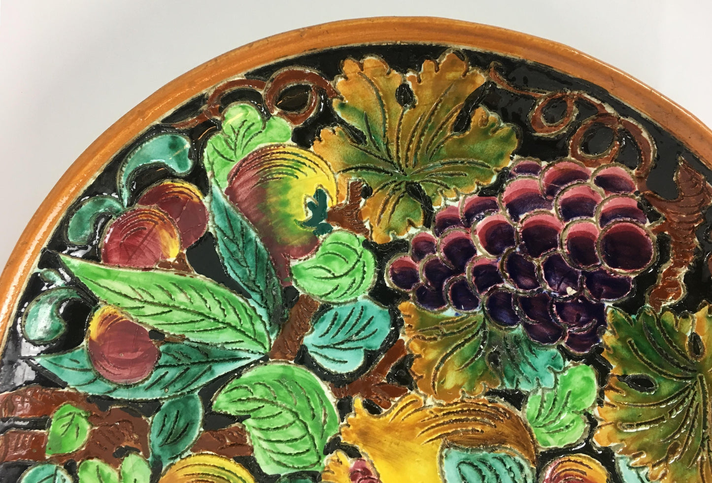 Large Ceramic Decorative Plate by Ceramics of Monaco — detail 4
