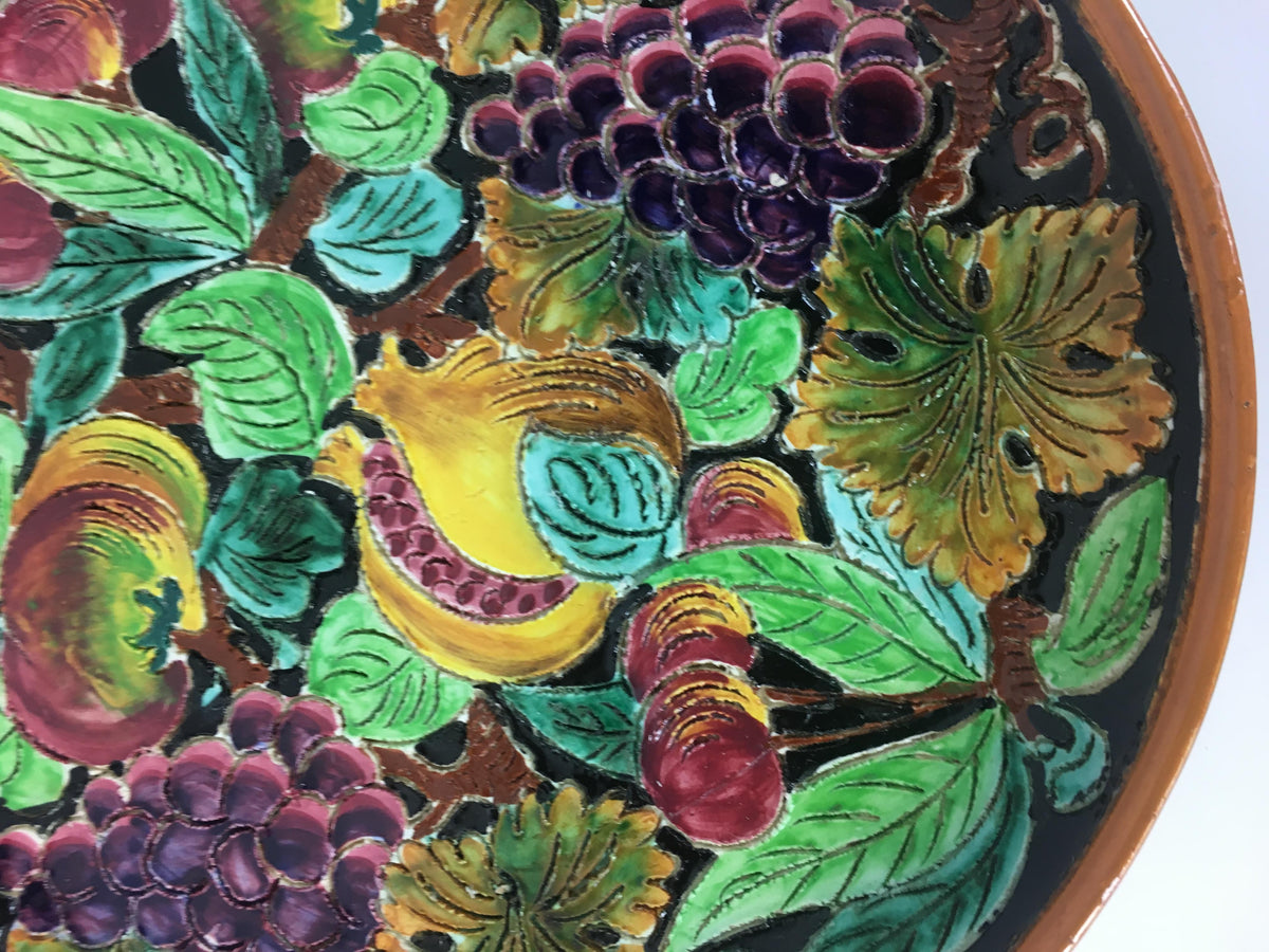 Large Ceramic Decorative Plate by Ceramics of Monaco — detail 5