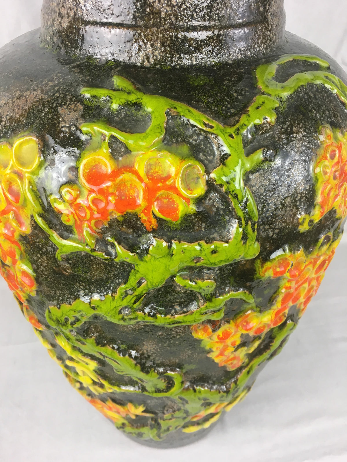 Large Mid Century West Germany Ceramic Vase or Centerpiece — detail 4