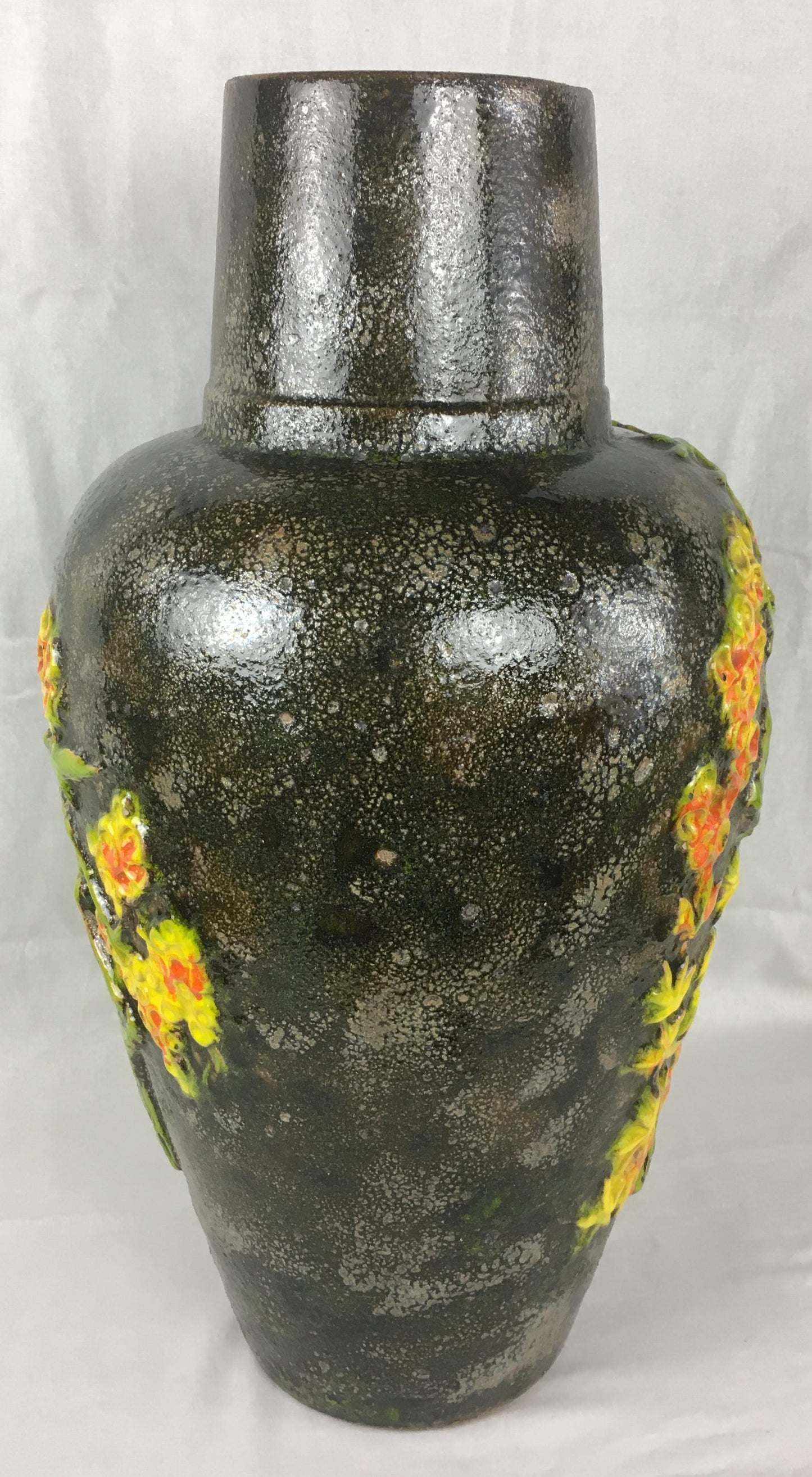 Large Mid Century West Germany Ceramic Vase or Centerpiece — detail 3