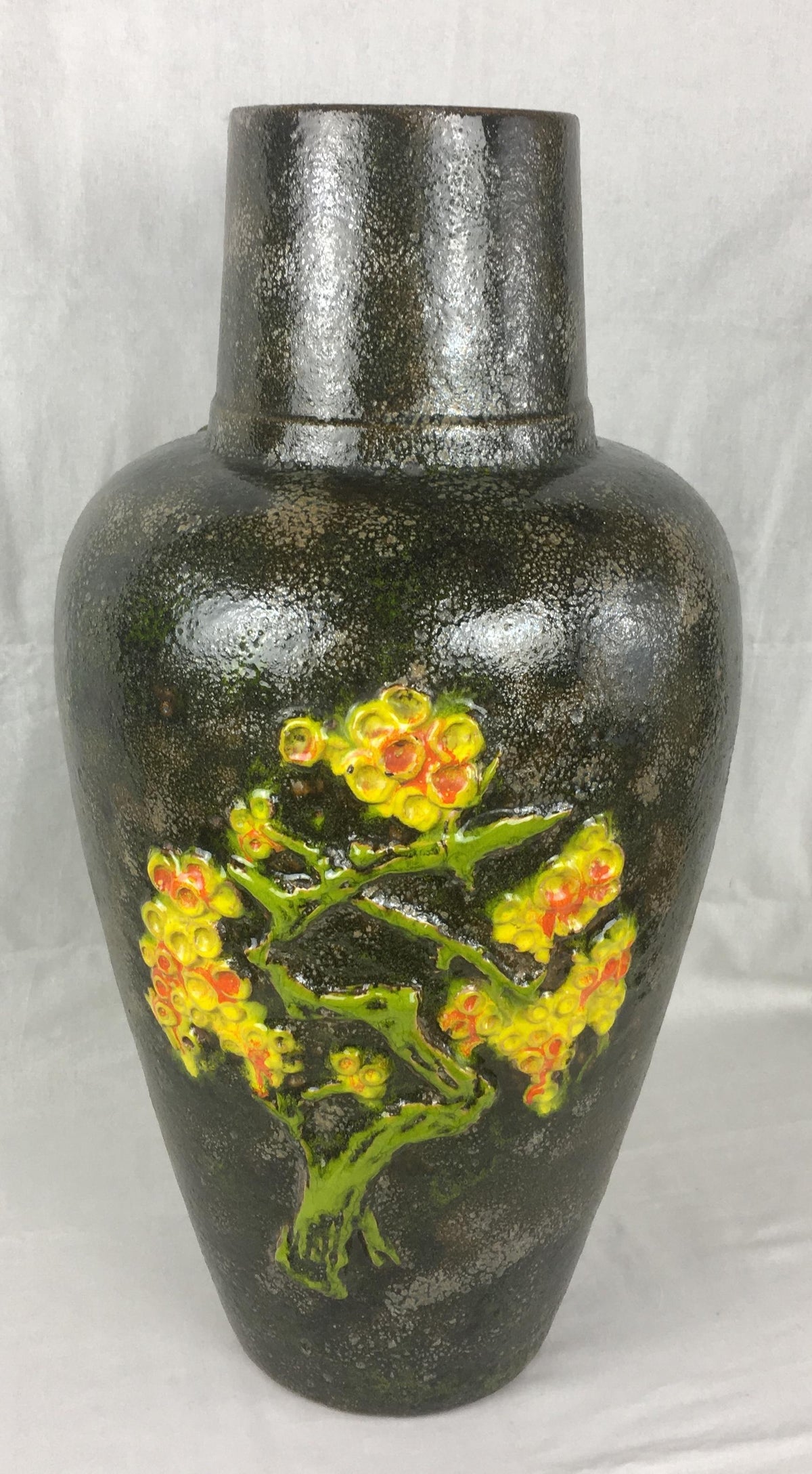 Large Mid Century West Germany Ceramic Vase or Centerpiece — detail 5
