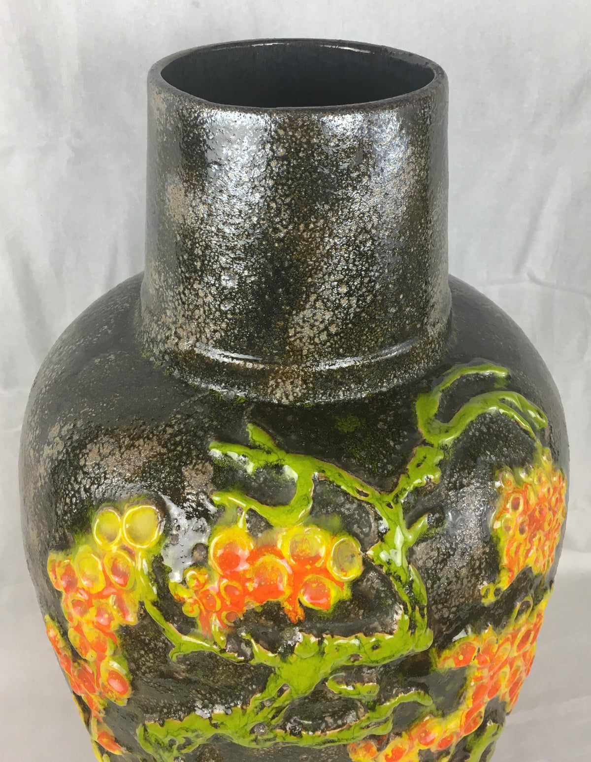 Large Mid Century West Germany Ceramic Vase or Centerpiece — detail 7