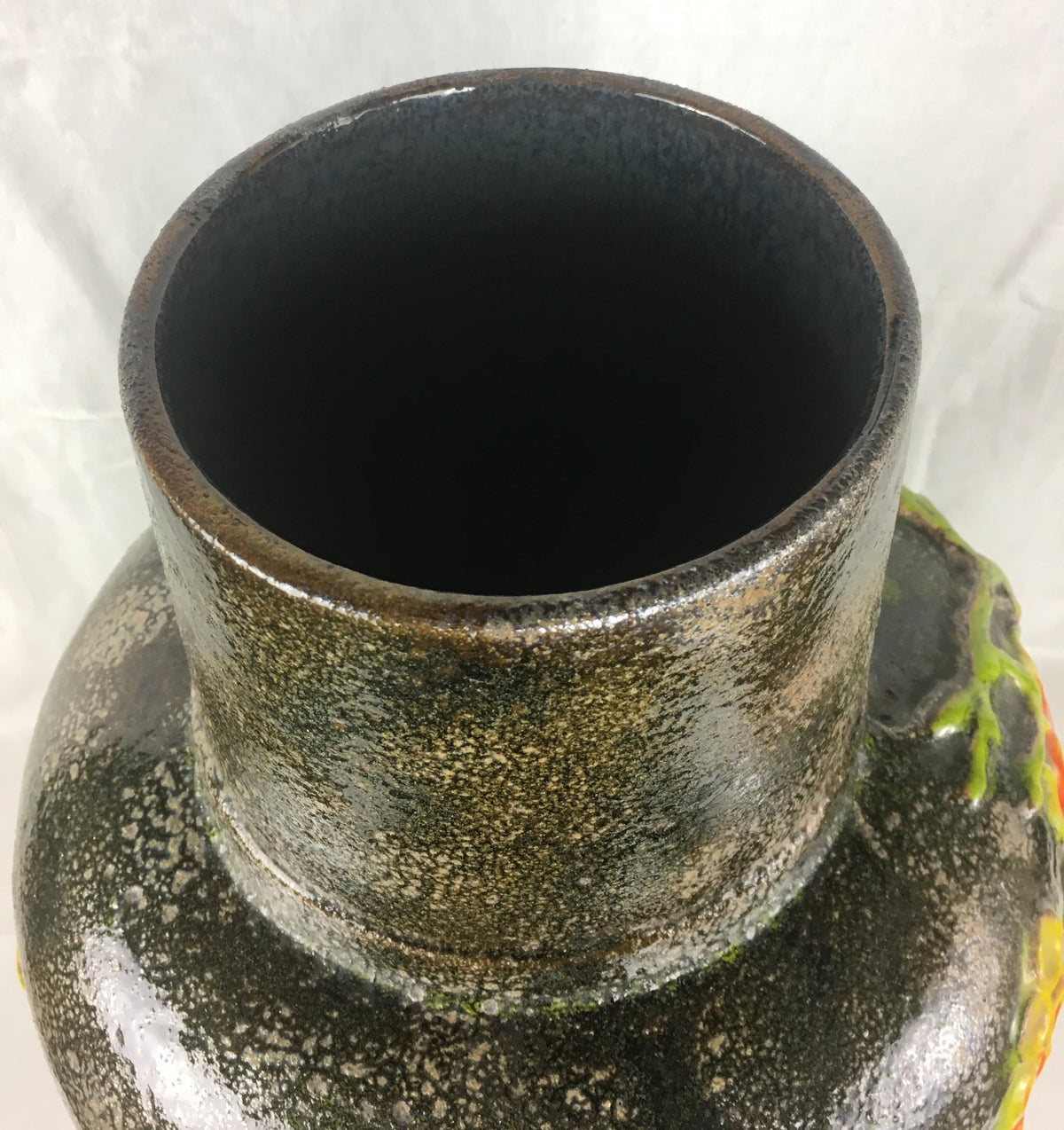 Large Mid Century West Germany Ceramic Vase or Centerpiece — detail 8