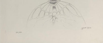 Dali Inspired Surrealist Black and White Lithograph by Gerald Moreno — detail 5