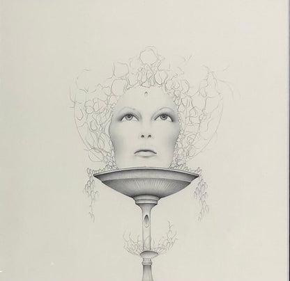 Dali Inspired Surrealist Black and White Lithograph by Gerald Moreno — detail 4