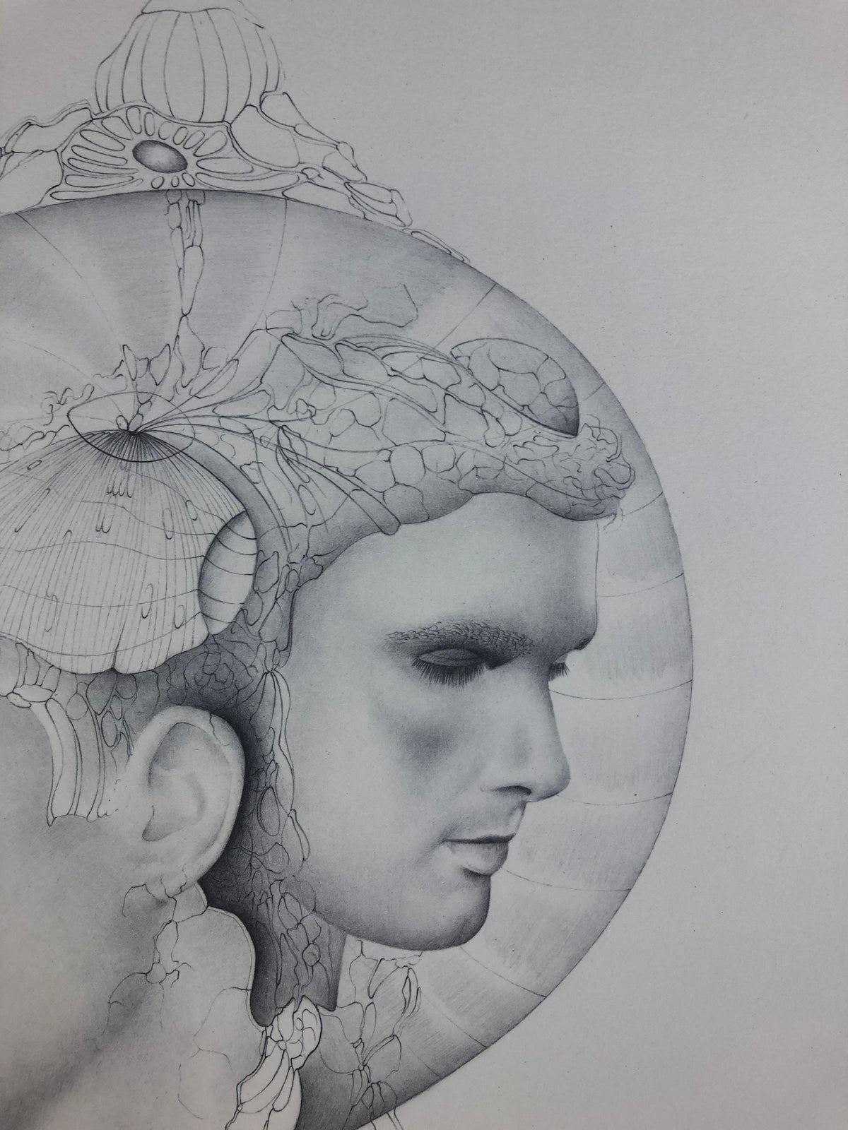 French Surrealist Lithograph Signed Gerald Moreno in the Manner of Salvador Dali — detail 4