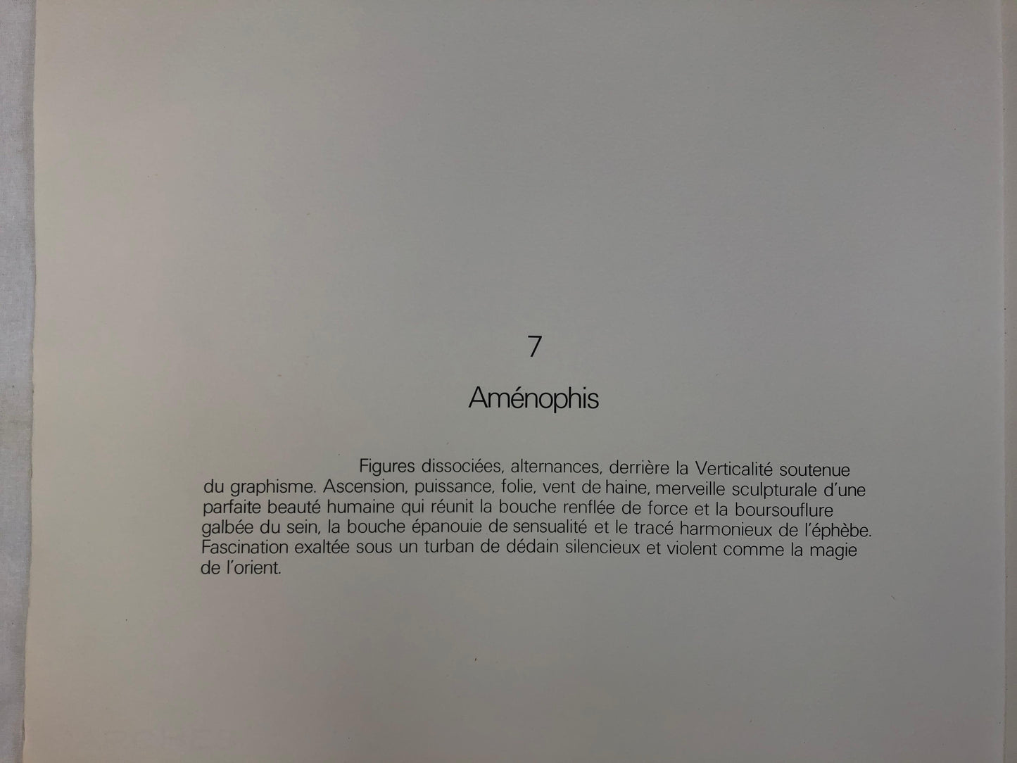 Dali Inspired French Surrealist B/W Lithograph by Gerald Moreno titled Amenophis — detail 2