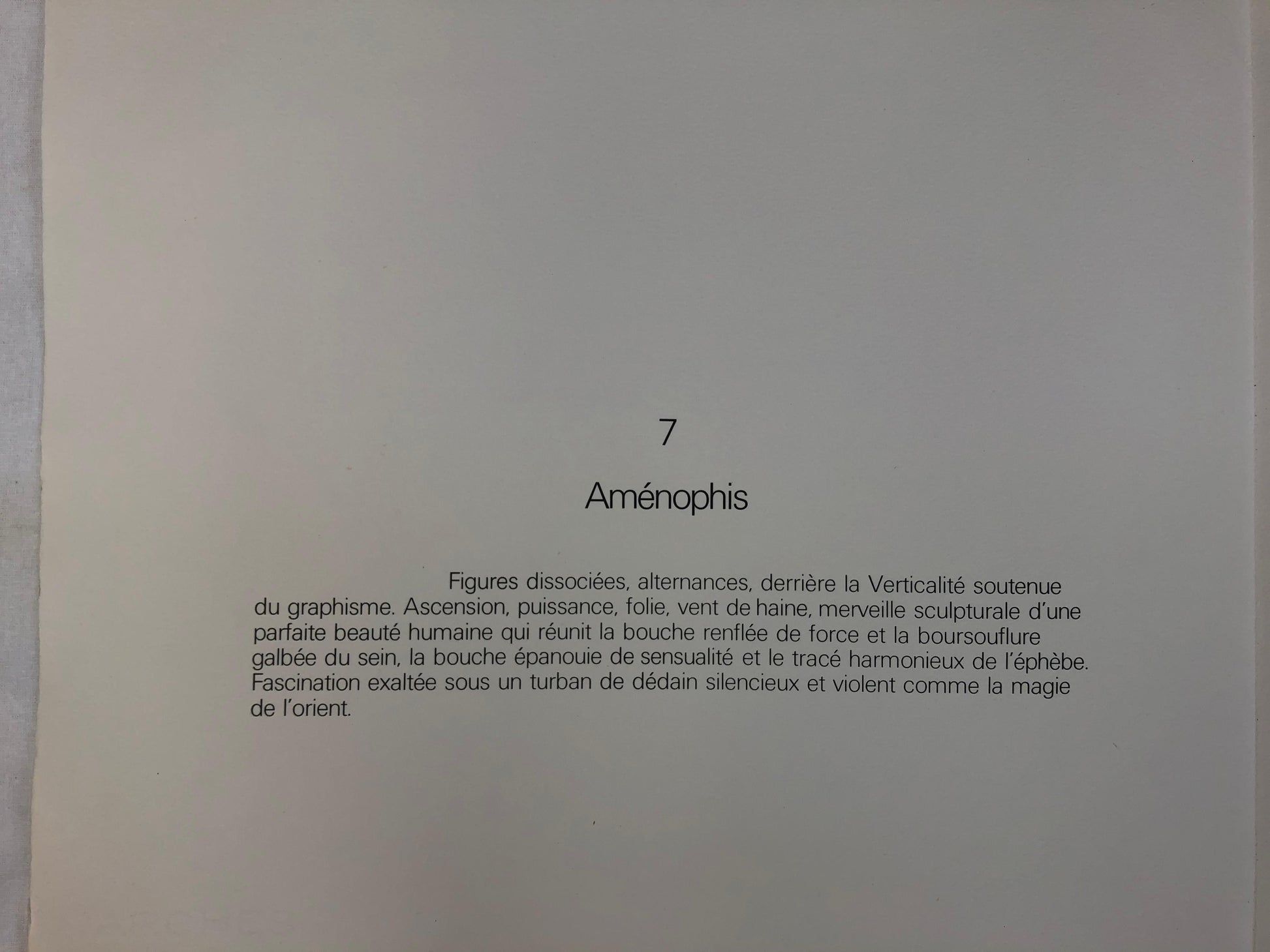 Dali Inspired French Surrealist B/W Lithograph by Gerald Moreno titled Amenophis — detail 2