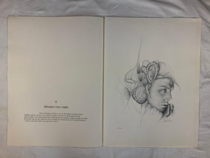 Dali Inspired French Surrealist Drawing by Gerald Moreno, Signed — detail 9