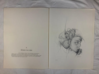 Dali Inspired French Surrealist Drawing by Gerald Moreno, Signed — detail 3