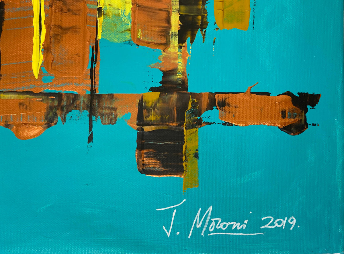 Modern Abstract Painting on Canvas, Signed, 21st Century, France — detail 7