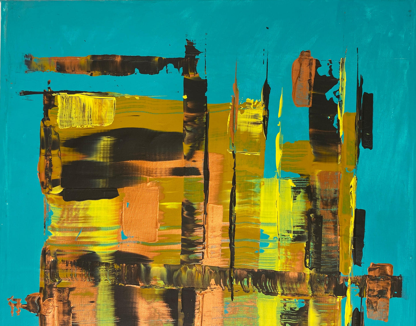 Modern Abstract Painting on Canvas, Signed, 21st Century, France — detail 6