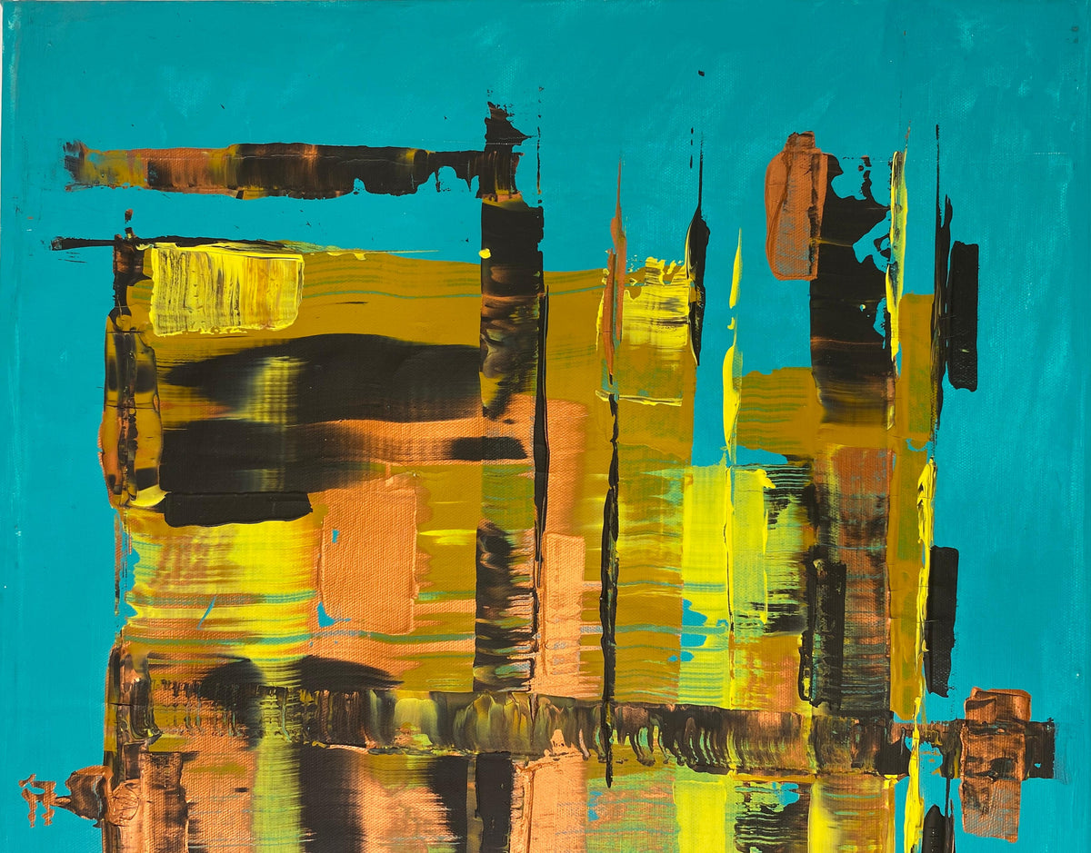 Modern Abstract Painting on Canvas, Signed, 21st Century, France — detail 6