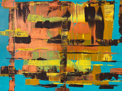 Modern Abstract Painting on Canvas, Signed, 21st Century, France — detail 3