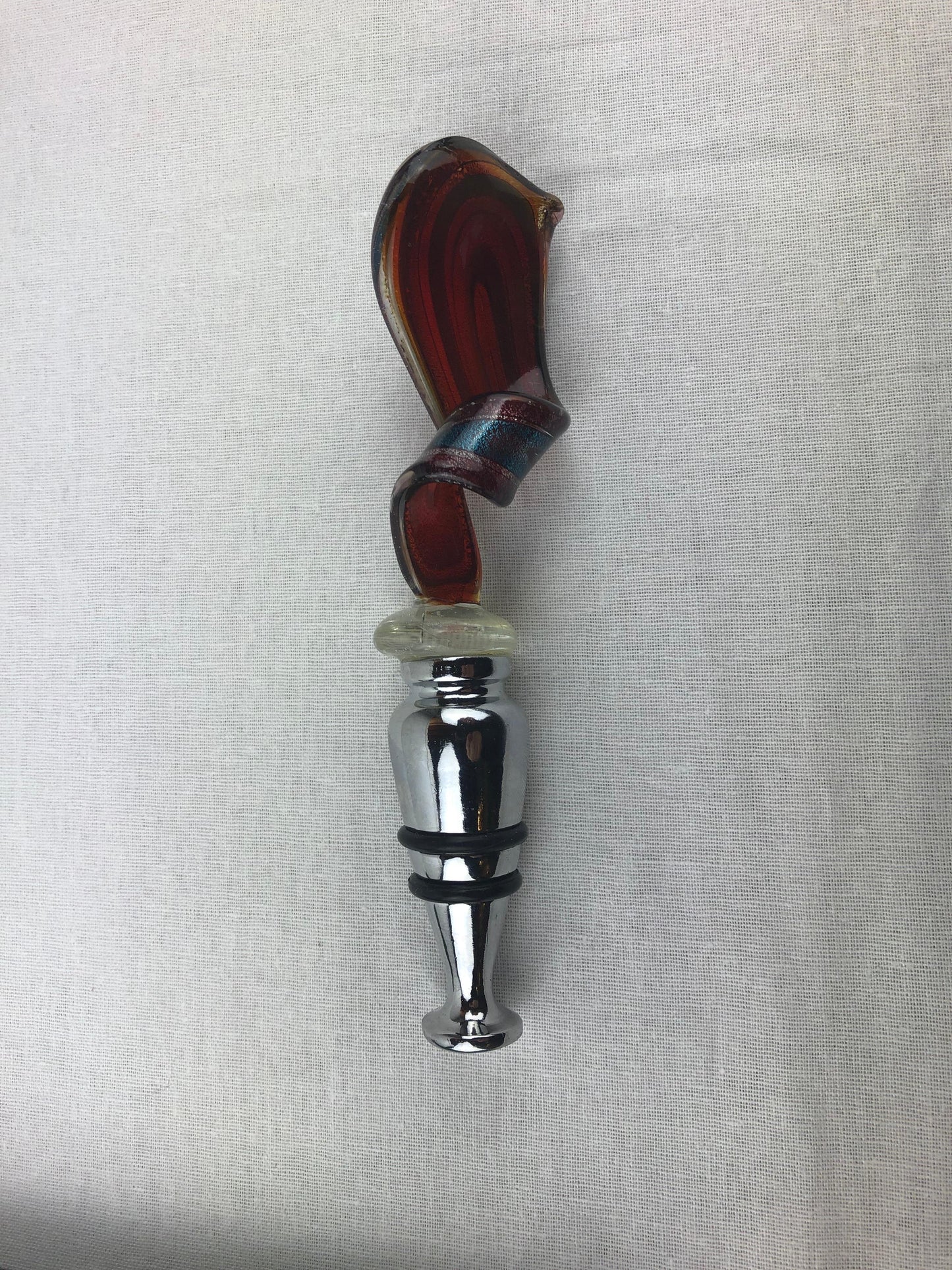 Murano Art Glass Wine Stopper or Glass Bottle Cork — detail 3