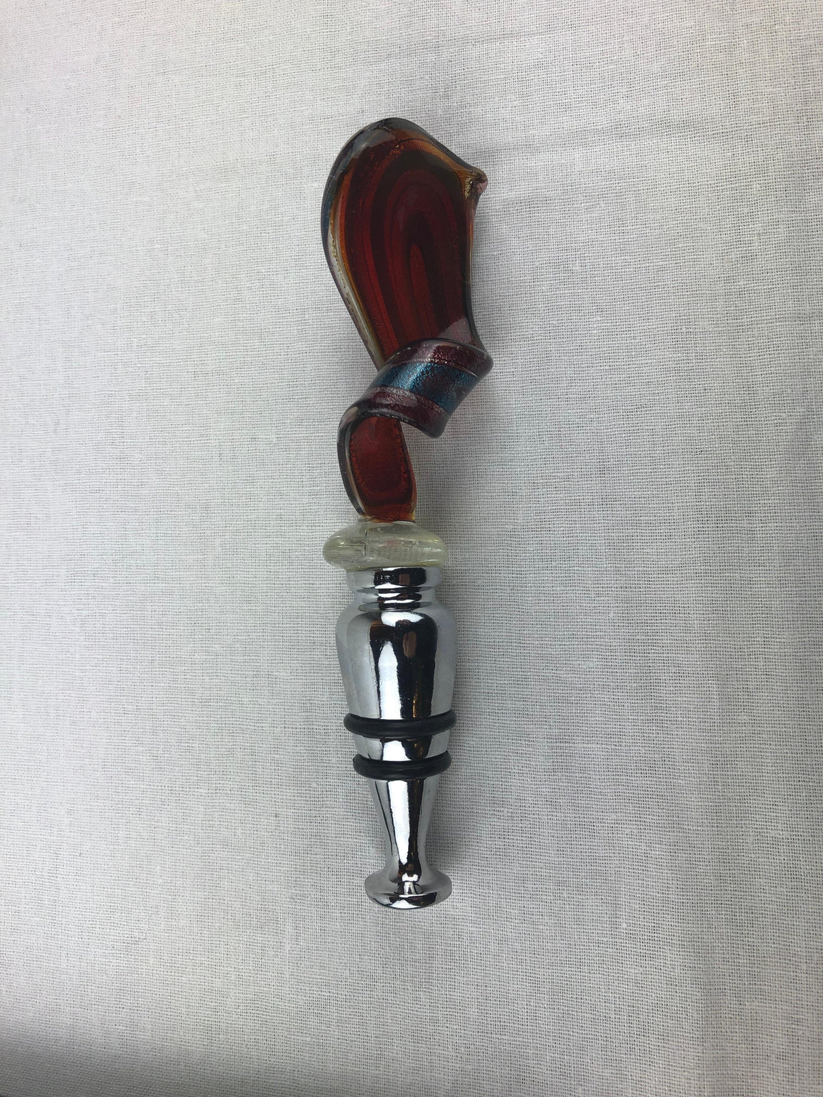 Murano Art Glass Wine Stopper or Glass Bottle Cork — detail 3
