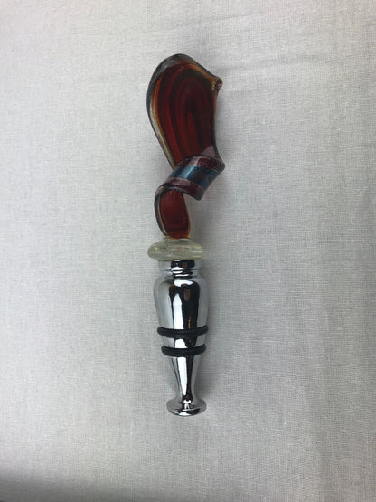 Murano Art Glass Wine Stopper or Glass Bottle Cork — detail 3