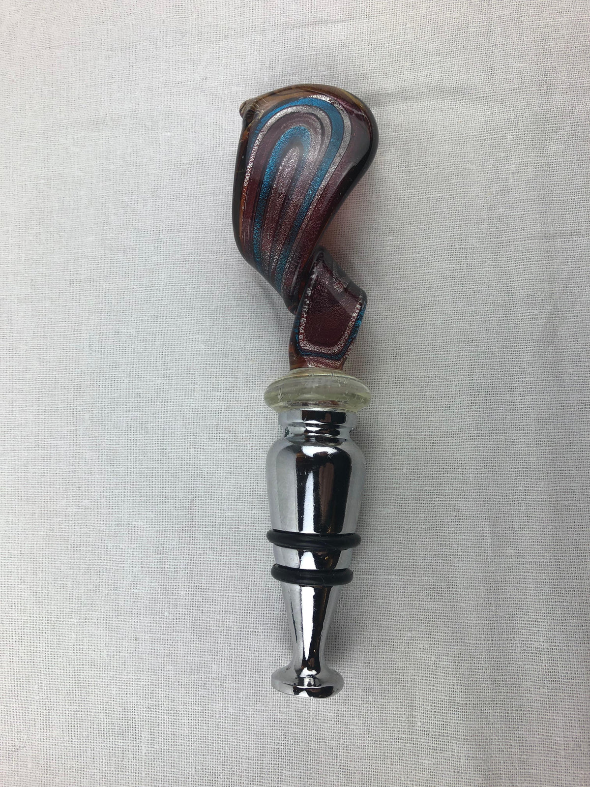 Murano Art Glass Wine Stopper or Glass Bottle Cork — detail 5