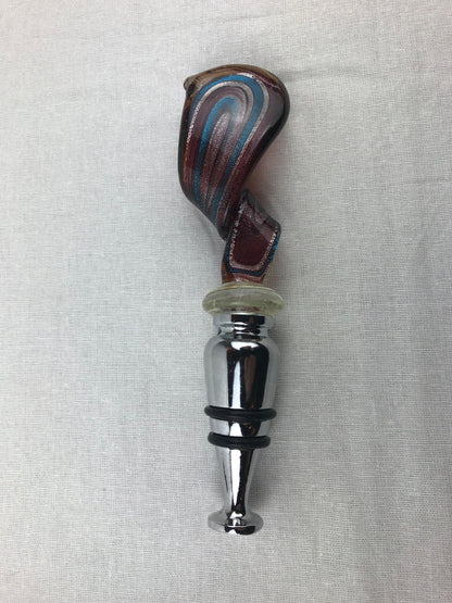 Murano Art Glass Wine Stopper or Glass Bottle Cork — detail 5