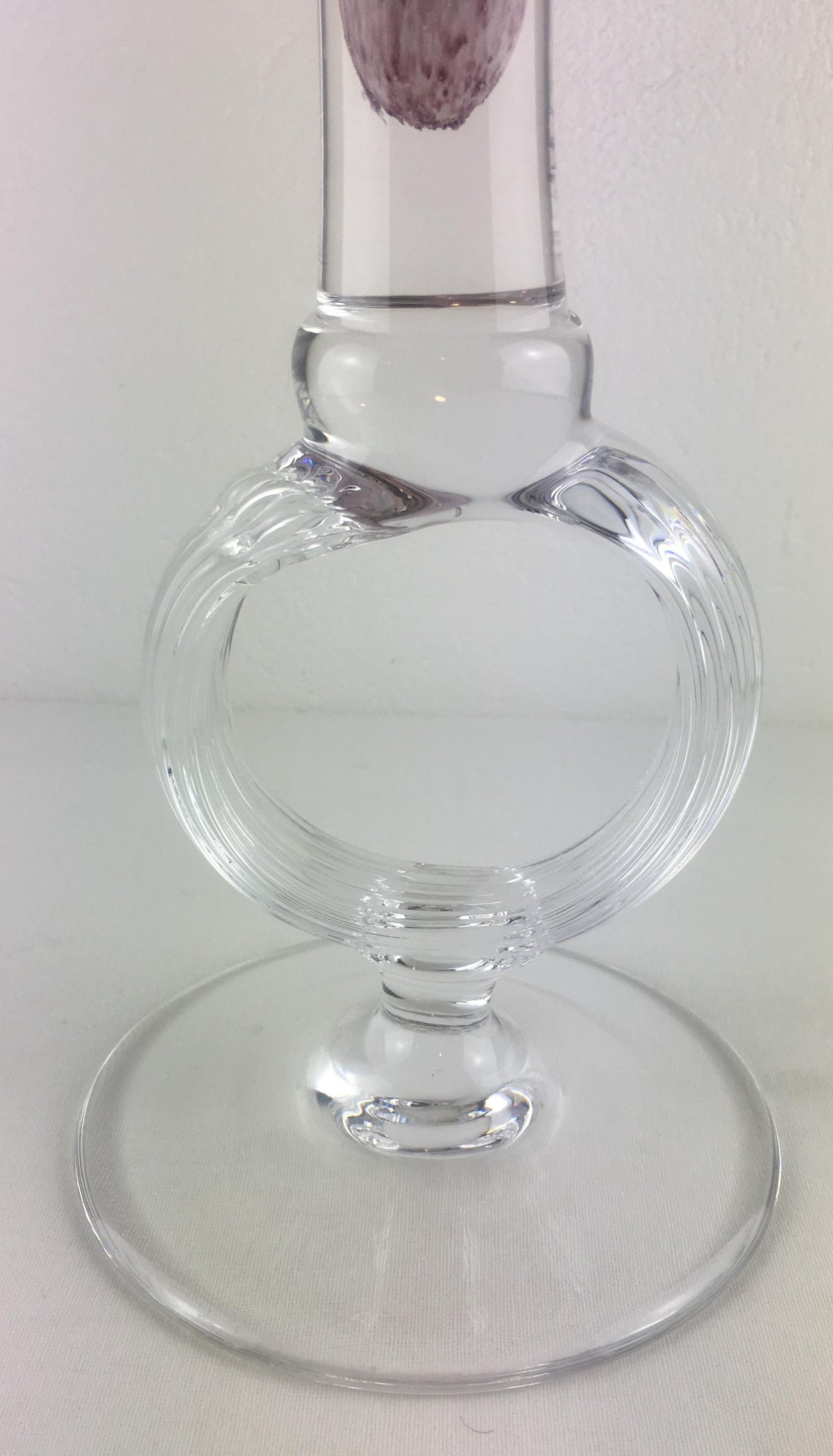 Handblown Tall Glass Centerpiece Epergne from Biot France — detail 7