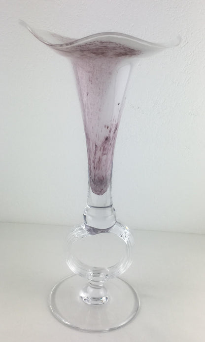 Handblown Tall Glass Centerpiece Epergne from Biot France — detail 9