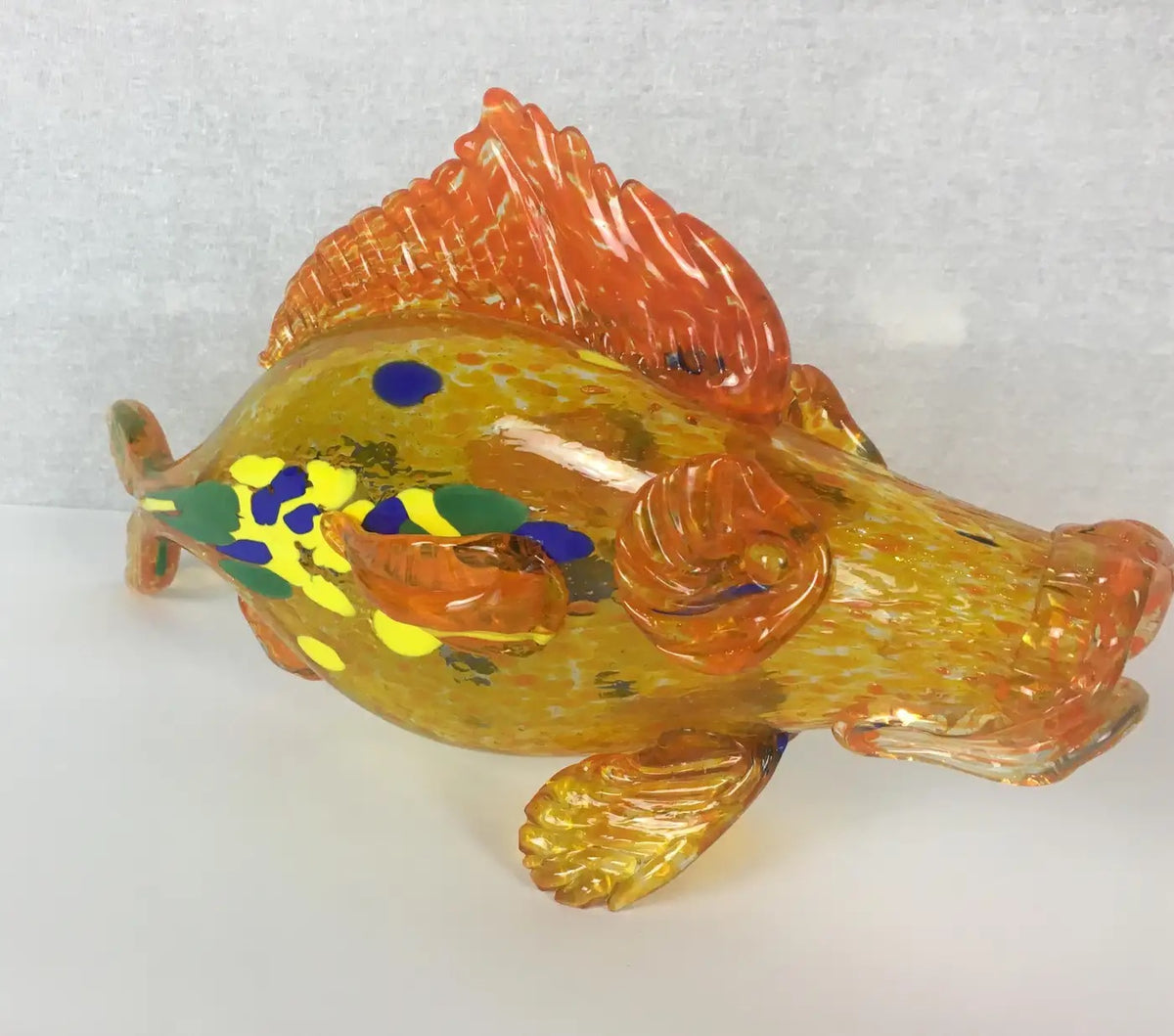 Murano Flecked Art Glass Fish — detail 2