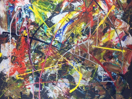 Original 20th Century Abstract Painting — detail 2
