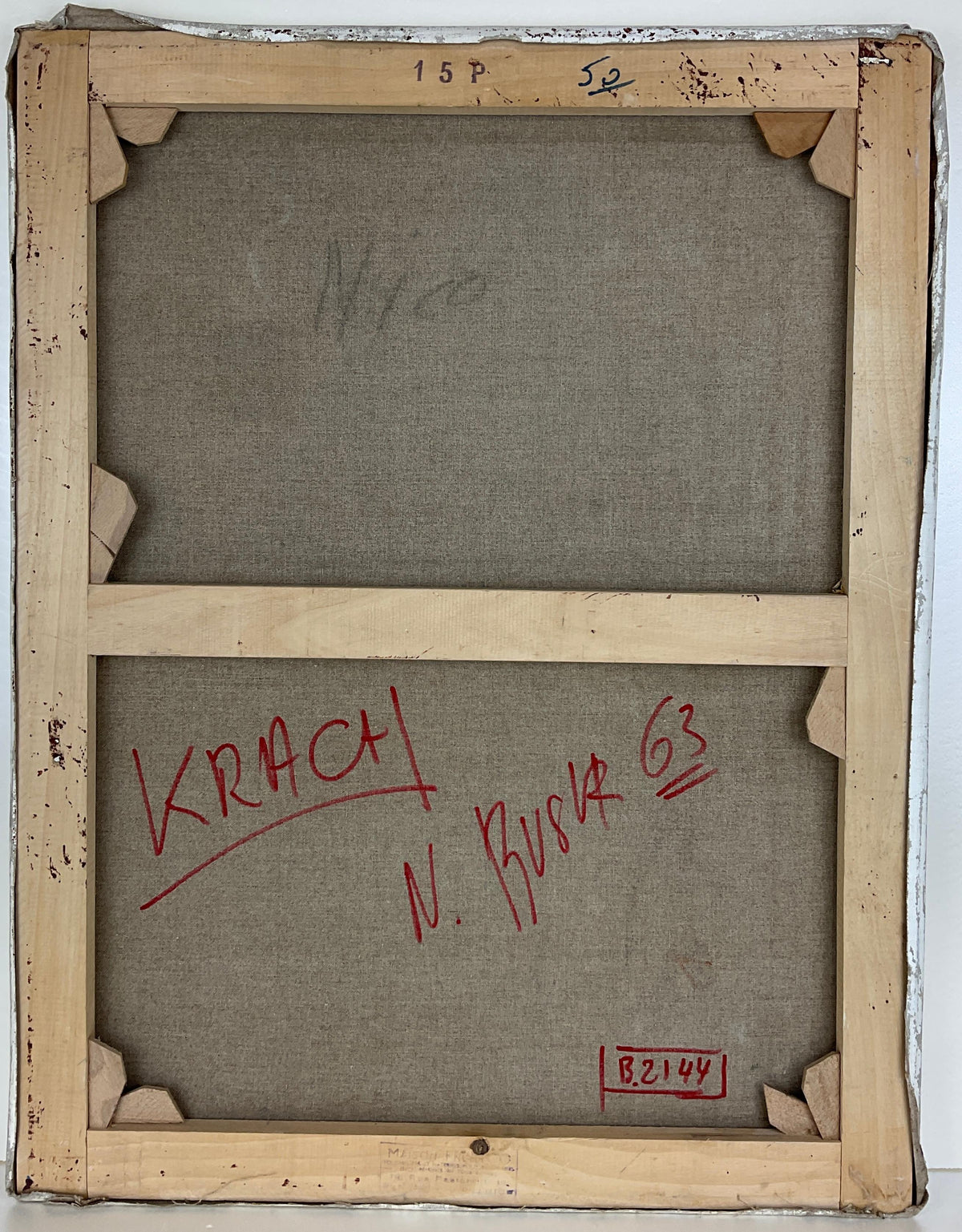 Modern Painting Depicting Liberty Titled "Krach" by Nico Rush — detail 7
