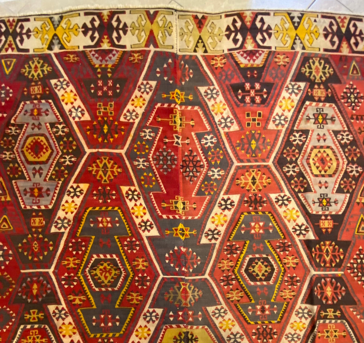 Large American Southwestern Tribal Style Kilim Rug — detail 11